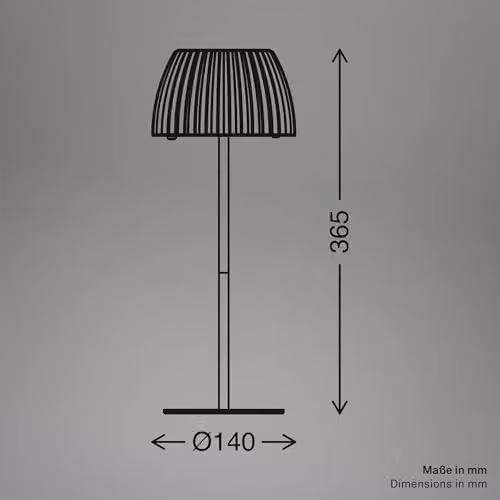 Briloner LED Table Lamp, Dimmable Touch Control, Warm White, White, H 36 cm x W 14.3 cm – 7
