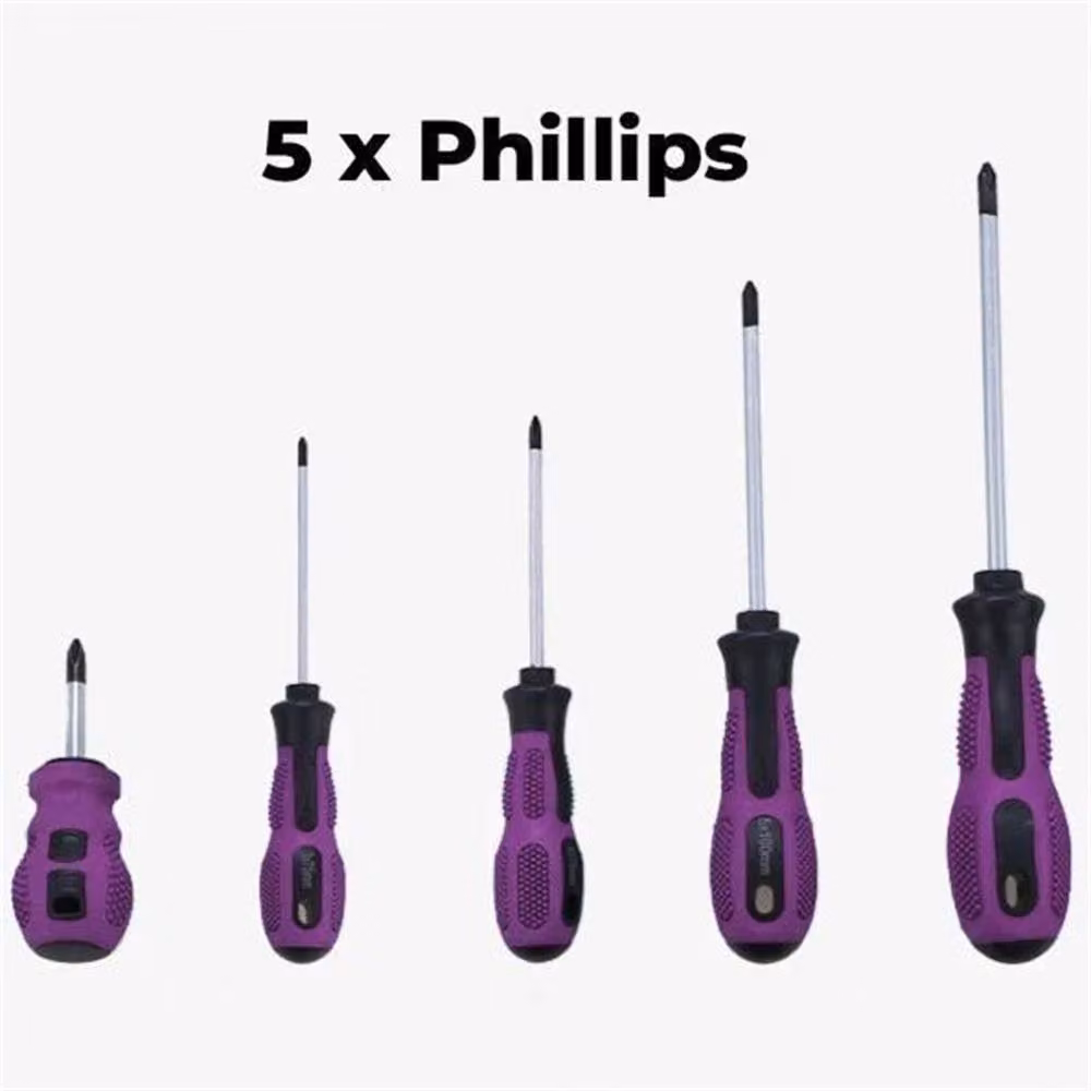 Nordara 10-Piece Magnetic Screwdriver Set with Case and Magnetiser Tool in Purple – 2