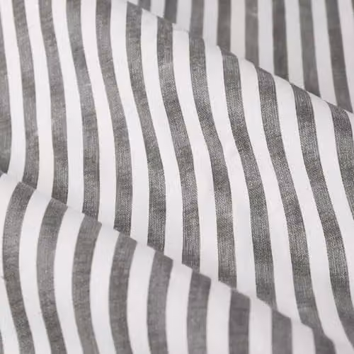 Riva Home Grey Striped Cotton Pencil Pleat Curtains W: 168 cm, H: 137 cm – 4