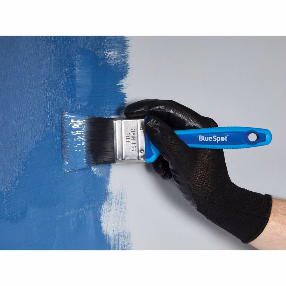 Bluespot Tools 3 Piece Soft Grip Synthetic Paint Brush Set in Blue and Multicolour – 4