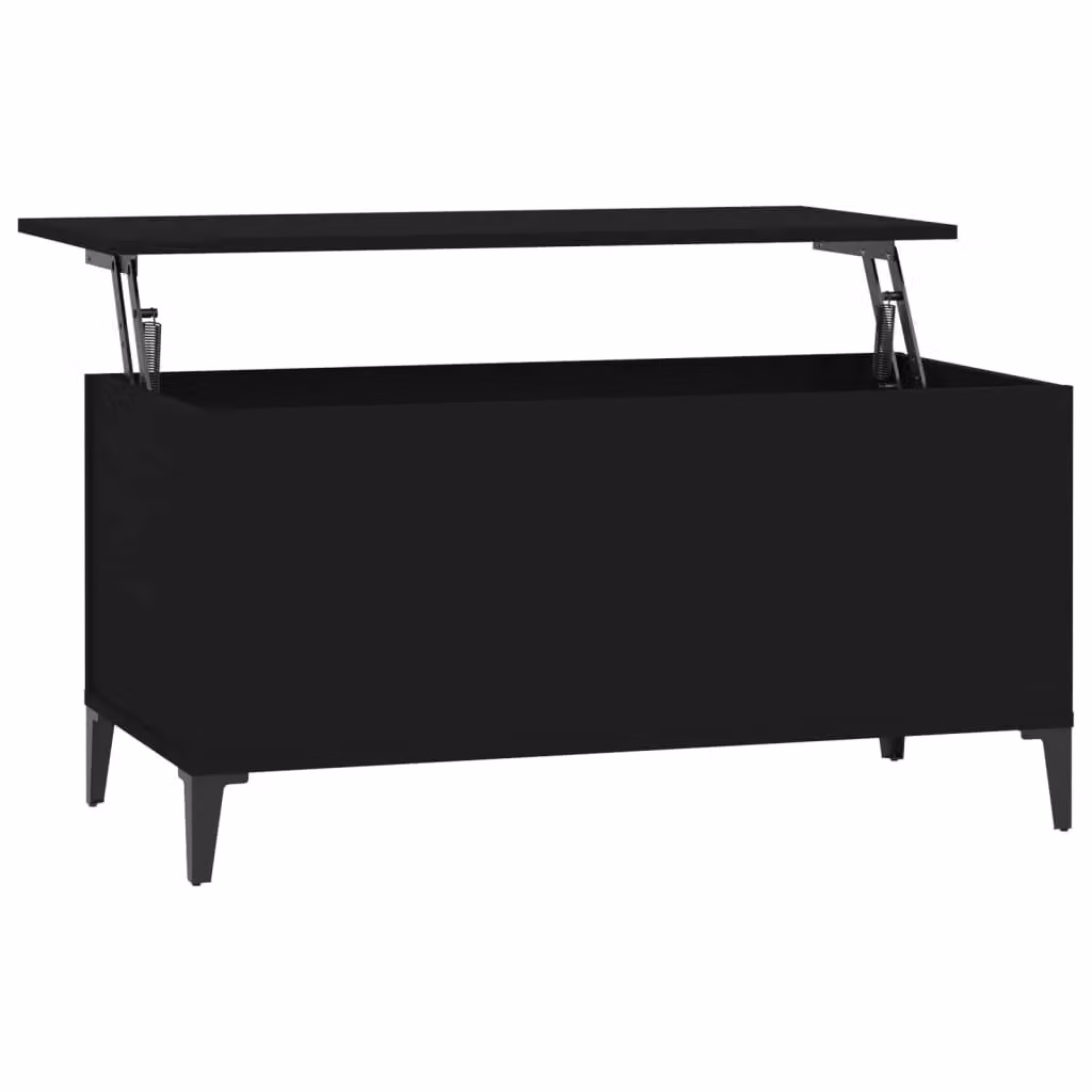 Berkfield Home Black Modern Rectangular Coffee Table with Lift Mechanism, W/D/H: 90 x 44.5 x 45 cm – 2