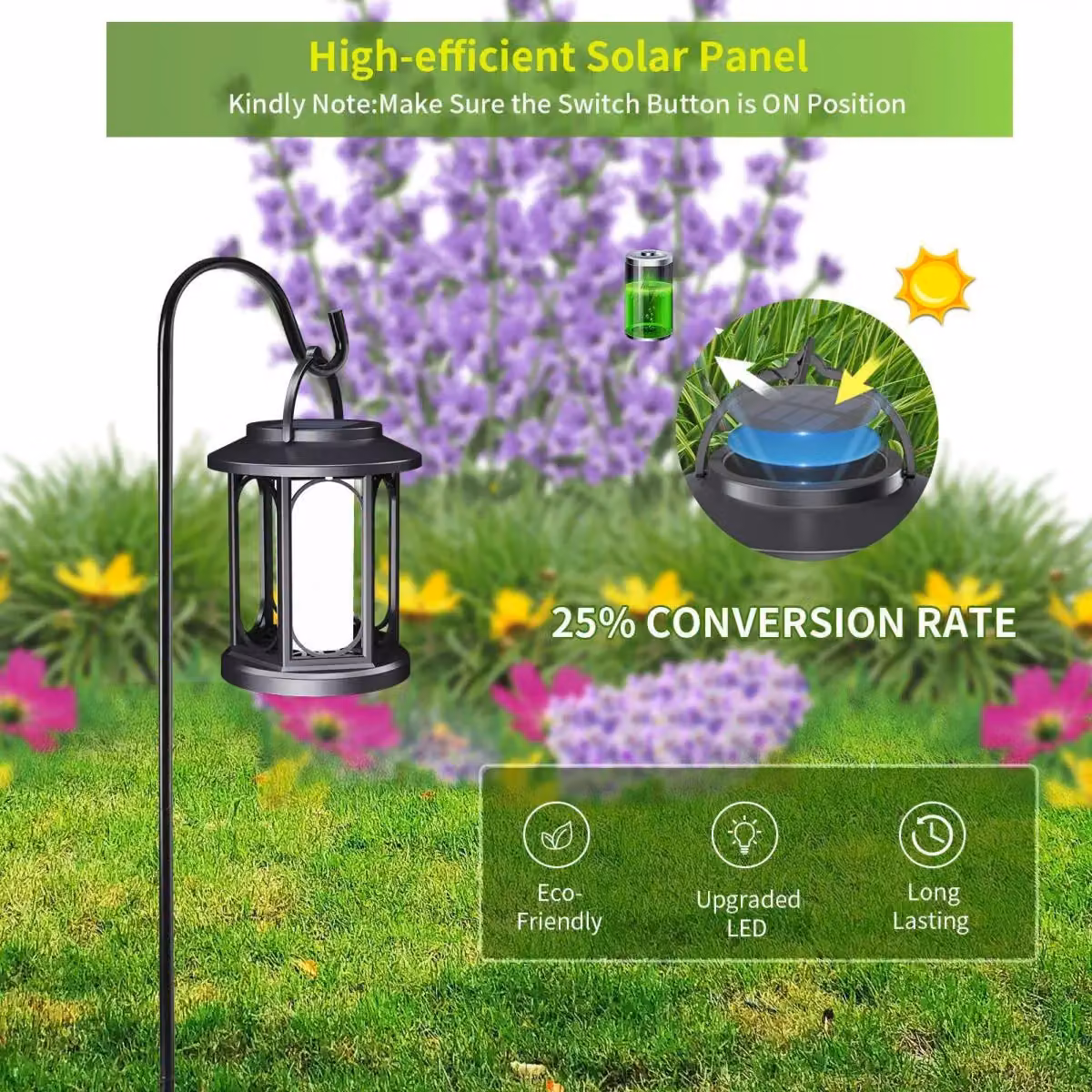 Leaper Solar-Powered Outdoor Garden Flame Landscape Light, Black Metal, Pack of 1 – 6