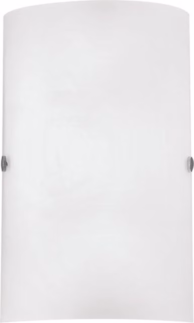 Eglo Troy 3 Modern Wall Light in Silver and White with Satin Glass