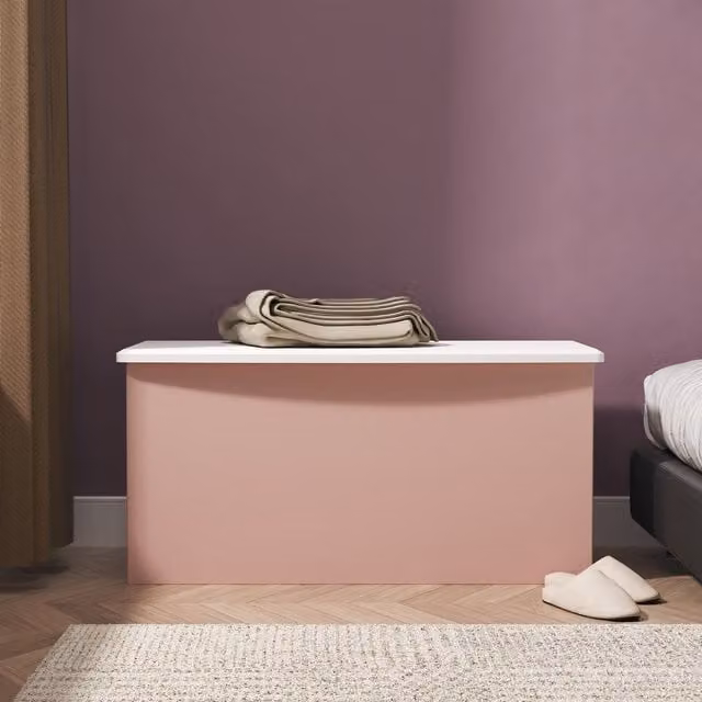 Ready Assembled 2 U Holborn Blanket Box in Dusty Pink