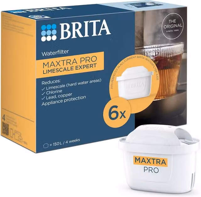 Brita MAXTRA PRO Limescale Expert Water Filter Cartridge 6 Pack, White