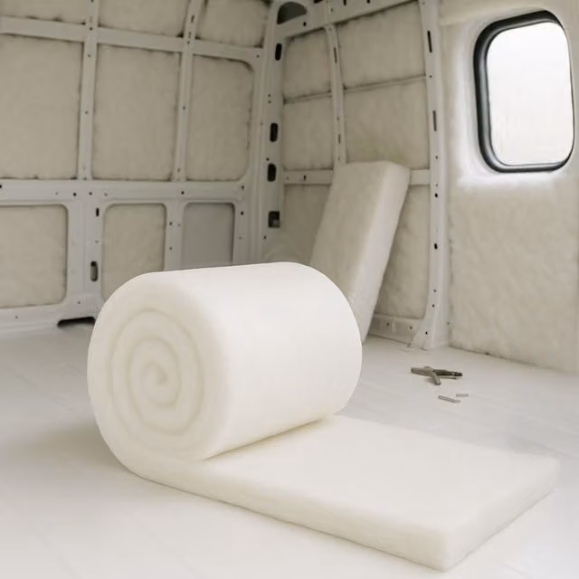 MHG Living White Thermal and Soundproof Campervan Insulation Roll, Width: 57 cm
