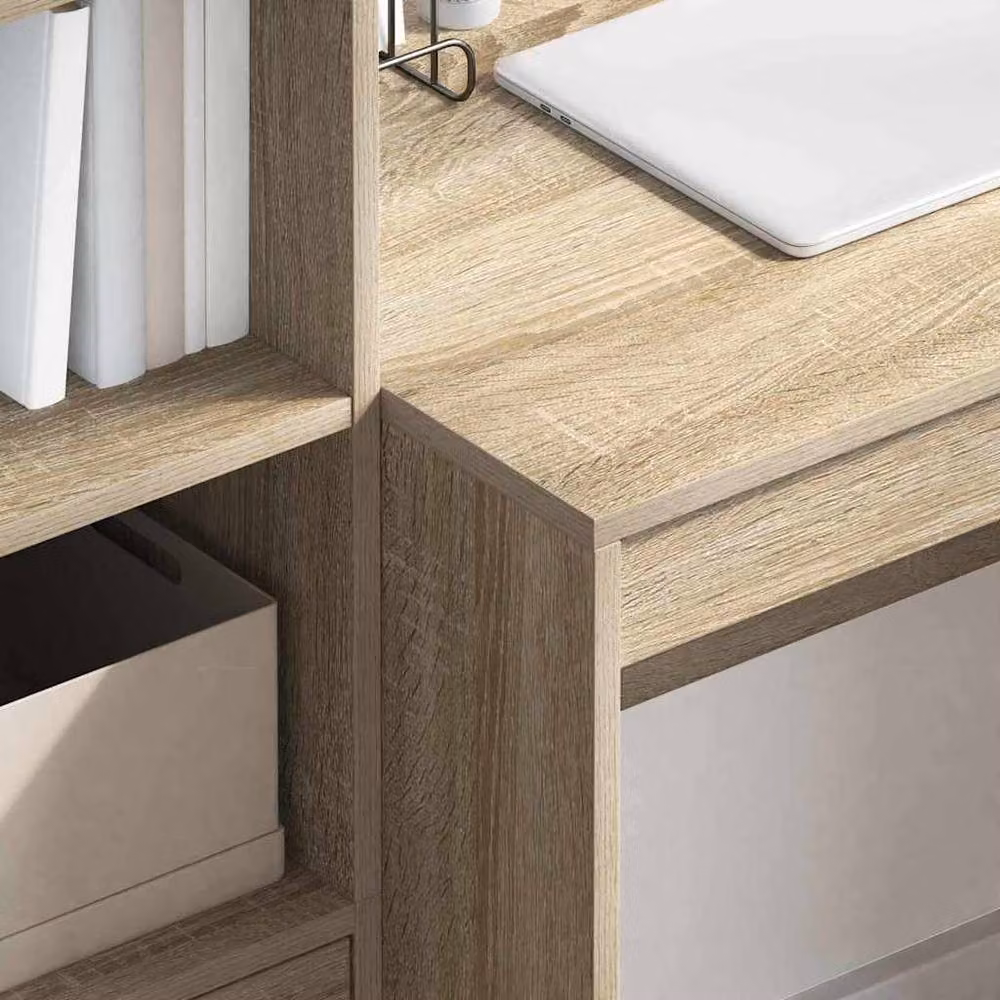 Berkfield Home Sonoma Oak Writing Desk in Natural Engineered Wood W/D/H: 80 x 50 x 76 cm – 3