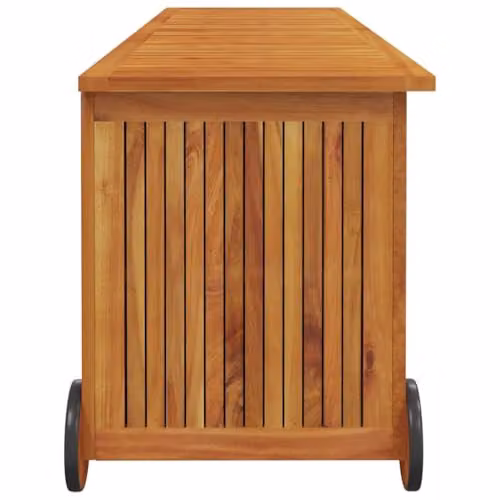 vidaXL Garden Storage Box with Wheels in Brown Rustic Acacia Wood W/D/H: 150 x 50 x 58 cm – 4