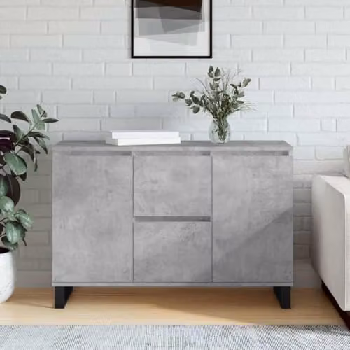 vidaXL Industrial Sideboard in Concrete Grey, W/D/H: 101.5 x 35 x 70 cm – 2