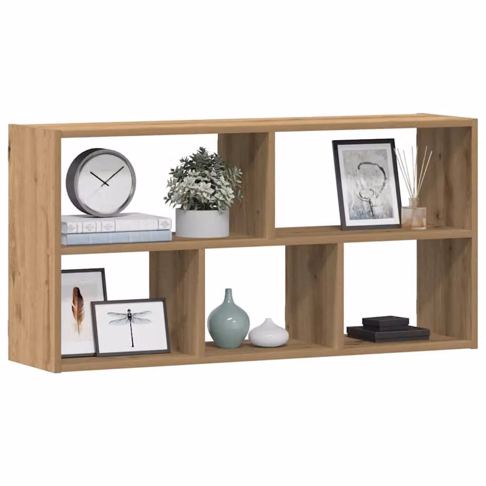 Berkfield Home Artisan Oak Wall Shelf, Brown, W/D/H: 100 x 25 x 50 cm – 2