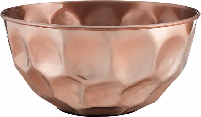 Premier Housewares Orsina Ravi Copper Finish Bowl in Gold, W/D/H: 26 x 13 x 26 cm