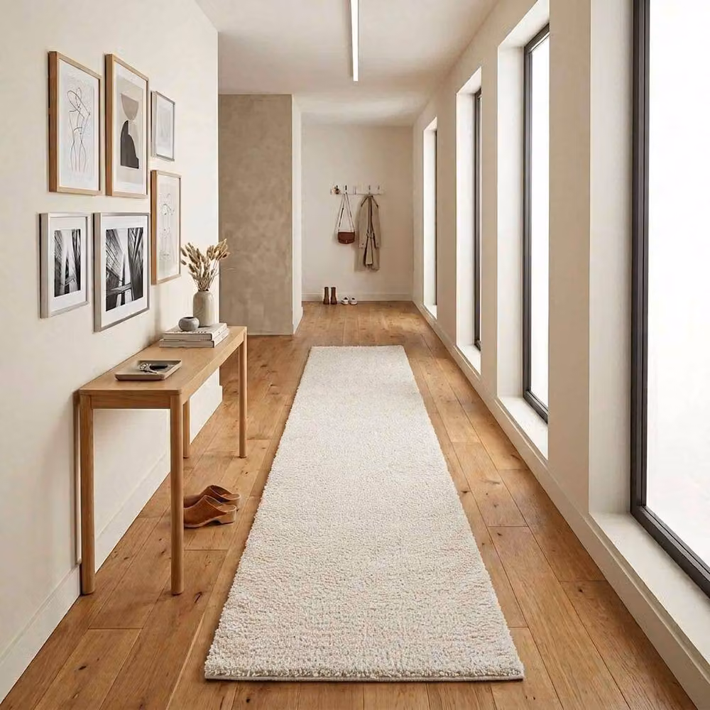 Desire Rugs Ainsley Modern Plain Shaggy Area Rug in Beige and White, W/D/H: 110 x 60 x 4 cm – 4