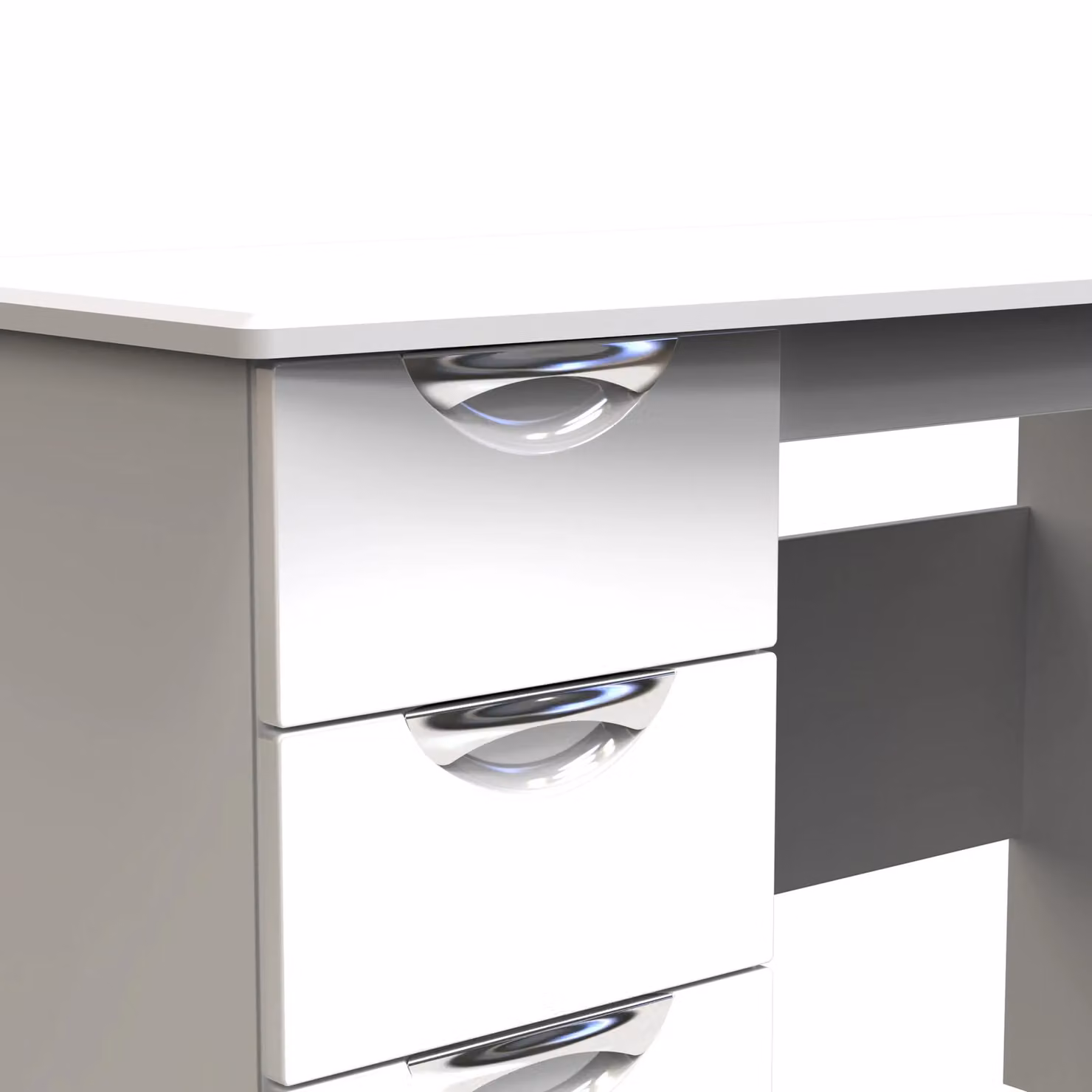 2 U Holborn 3 Drawer Desk in White, Ready Assembled – 2