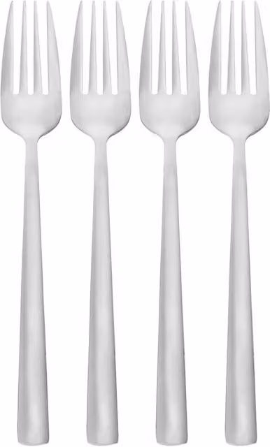 Argon Tableware Tondo 18/0 Stainless Steel Dinner Forks, Silver, Pack of 24