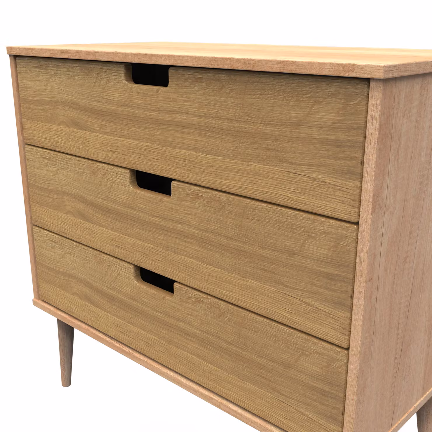 Ready Assembled 2 U Taiwan 3 Drawer Chest in Light Oak – 3