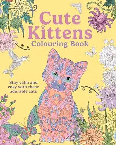 Arcturus Creative Cute Kittens Colouring Book for Adults