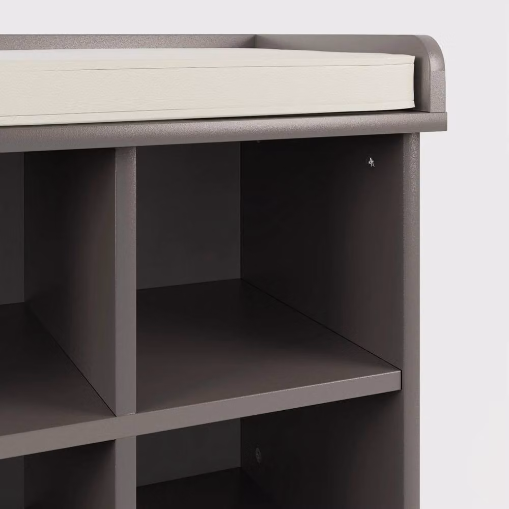 FORGEVIO Kempton Grey Hallway Shoe Storage Bench Seat Unit – 3