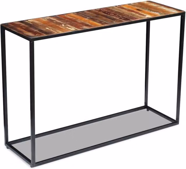Berkfield Home Beautiful Console Table in Brown Solid Reclaimed Wood, W/D/H: 110 x 35 x 76 cm – 1