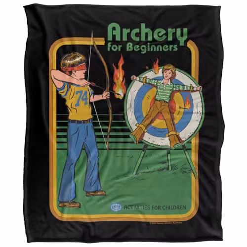 Steven Rhodes Archery For Beginners Multicolour Super Soft Fleece Throw Blanket W/D/H: 152 x 127 cm – 5