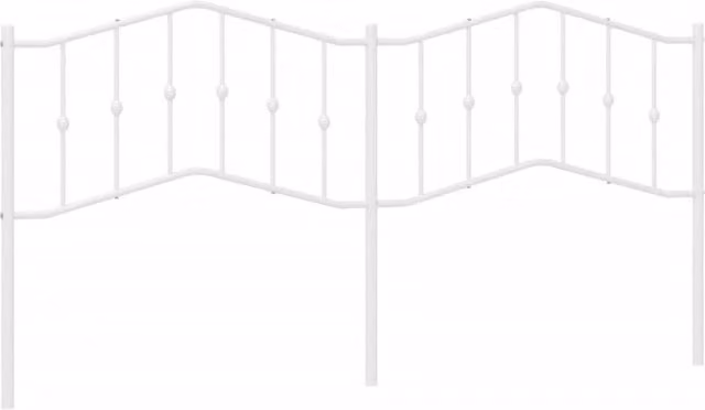 Berkfield Home Classic Metal Headboard in White, 200 cm – 1