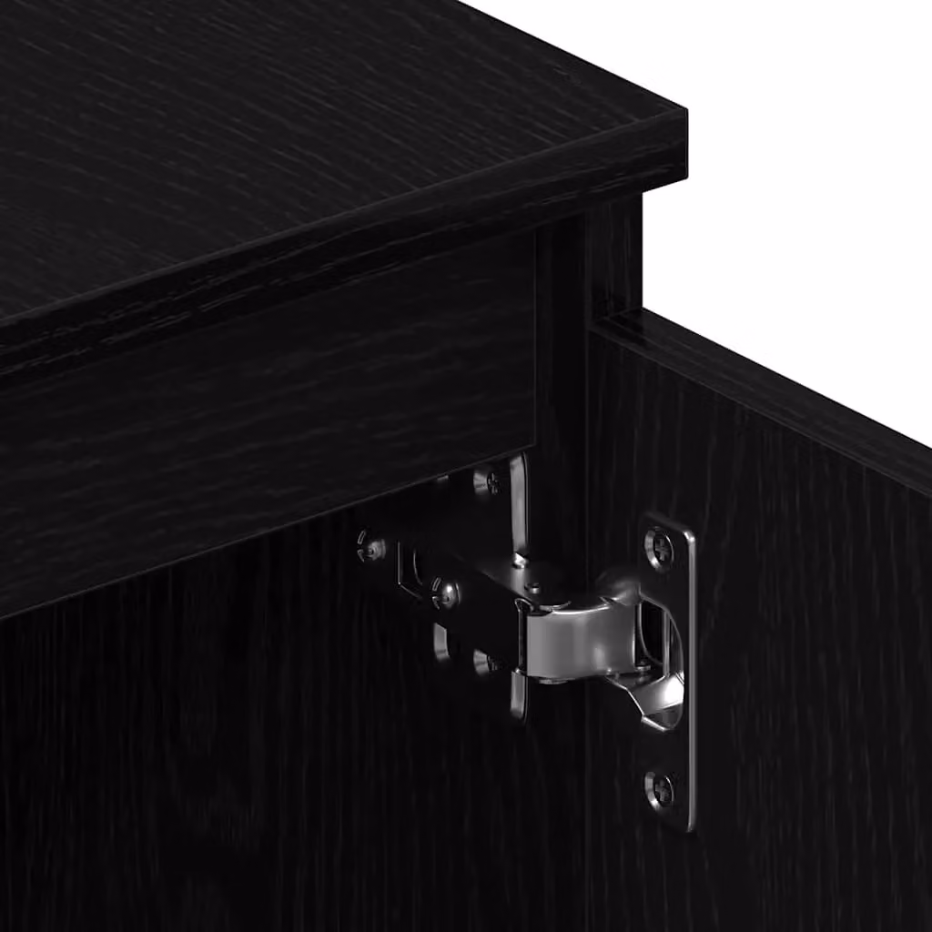 Berkfield Home Modern Black Oak TV Cabinet, W/D/H: 140 x 40 x 35.5 cm – 5