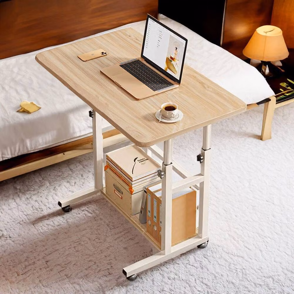 KORVIXA Height Adjustable Laptop Table and Computer Desk in Beige, W/D/H: 100 x 60 x 15 cm – 3