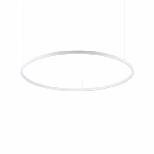 Ideal Lux Oracle Slim 90cm Round Integrated LED Pendant Ceiling Light, White, 4000K Dimmable