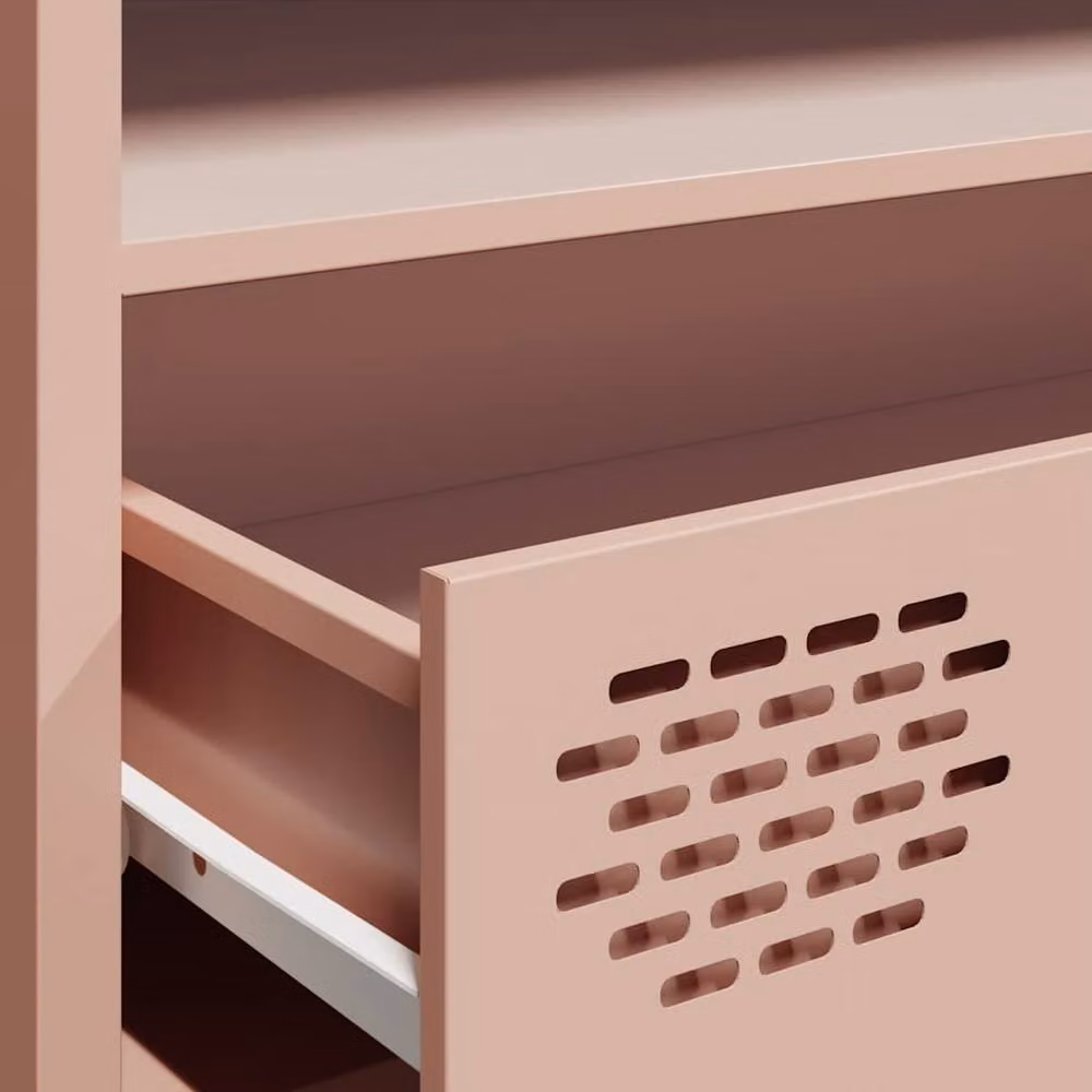 Berkfield Home Modern Pink Cold-rolled Steel TV Cabinet W: 202 cm, D: 39 cm, H: 43.5 cm – 4
