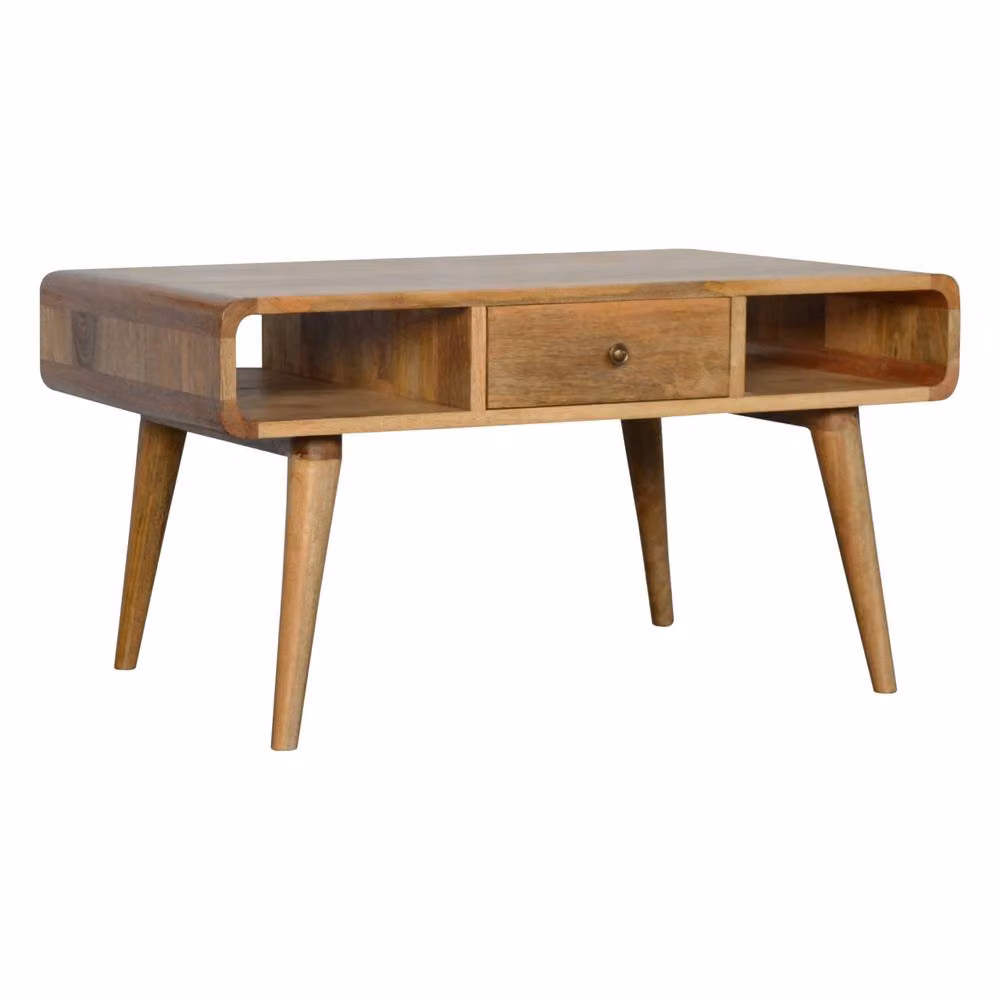 STILVORA Modern Rectangular Mango Wood Coffee Table in Brown – 2