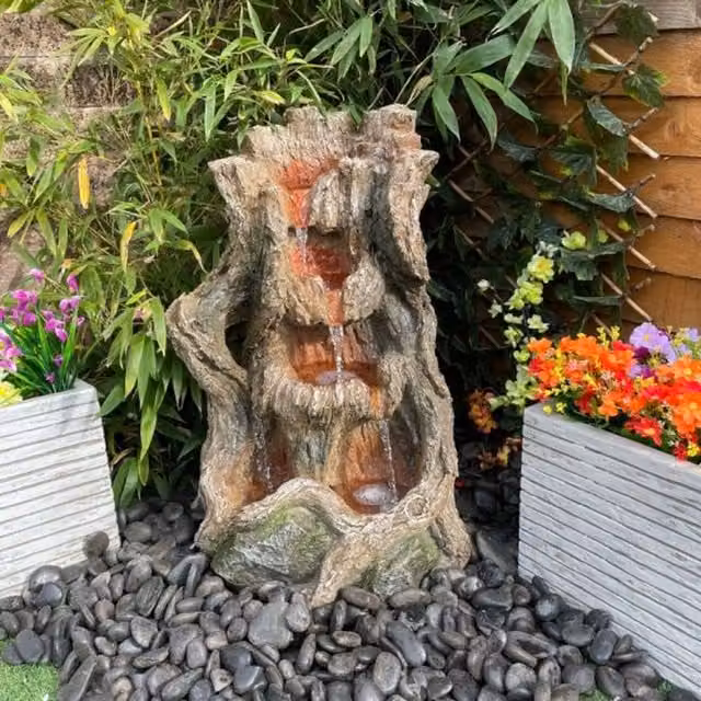 Tranquility Grey Antique Wood Effect Cascade Water Feature