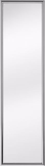 Maison by Premier Modern Rectangular Freestanding Mirror with Plastic Frame in Silver and Black