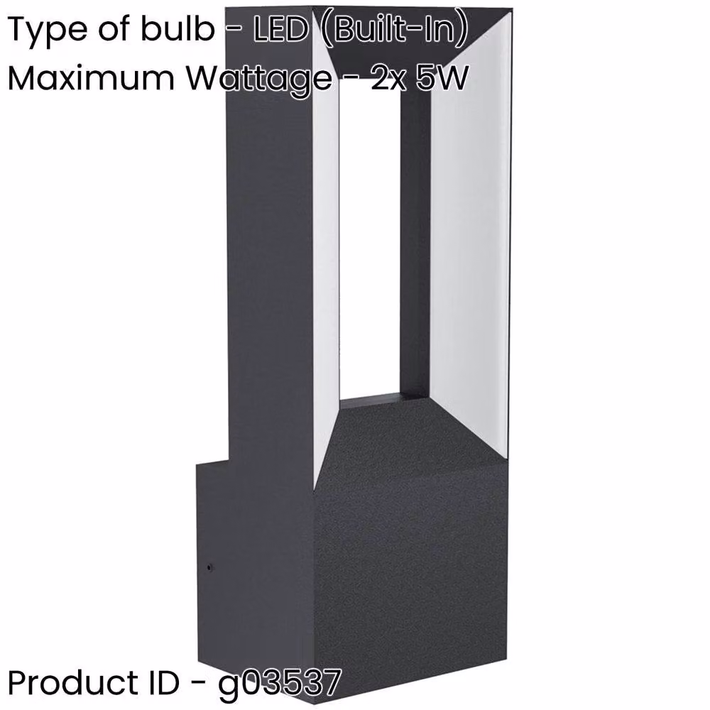 Loops Modern Black LED Up and Down Wall Light – 2