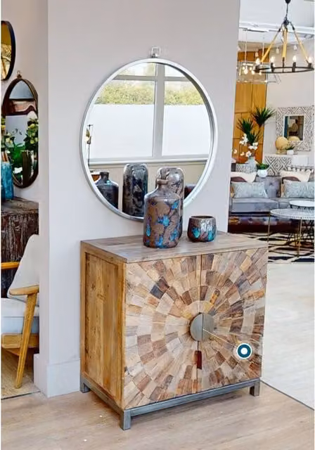 Fifty Five South Josie Silver Octagon Wall Mirror