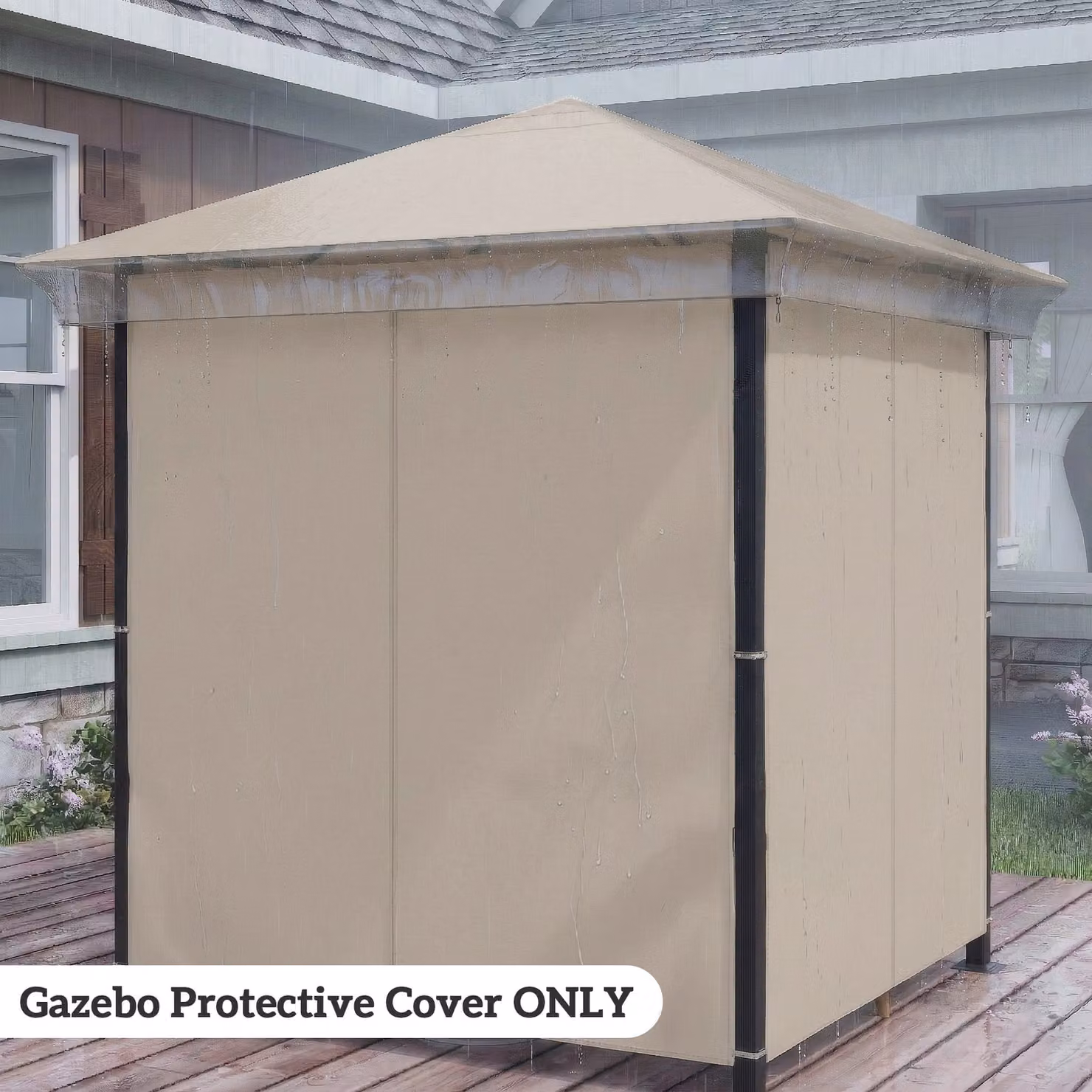 Outsunny Waterproof Gazebo, Canopy and Tent Protective Cover, 2 x 2 m – 2
