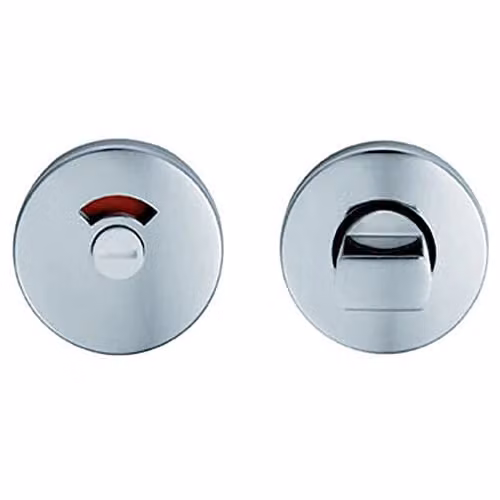 Loops Thumbturn Lock and Release Handle with Indicator in Polished Silver Aluminium