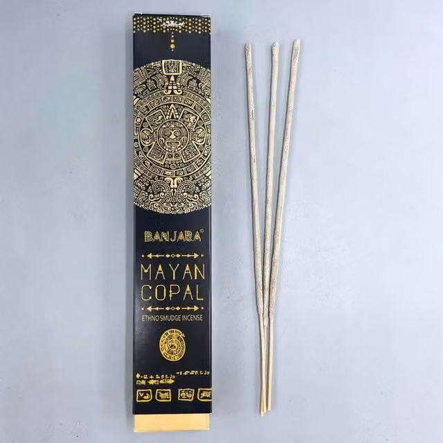 Banjara Tribal Smudge Incense Mayan Copal Sacred Ritual Resin in Brown and Black