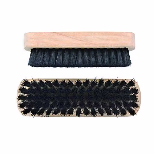 Elliott 2 Pack Black Wooden Handle Shoe and Boot Brushes