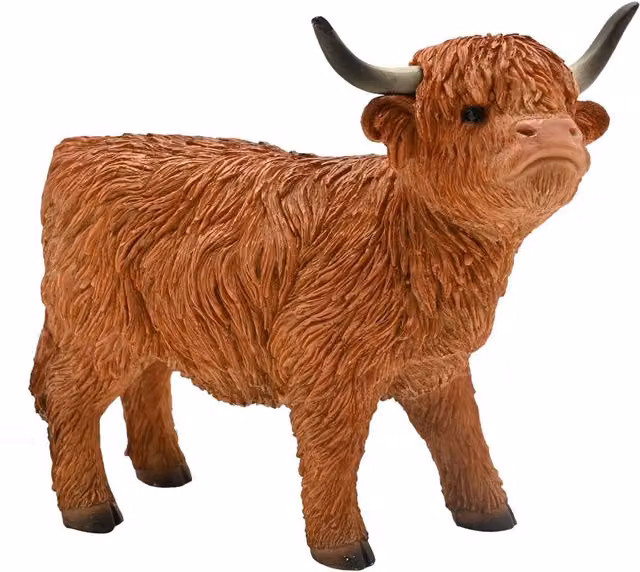 Naturecraft Small Standing Highland Cow Figurine in Brown – 1