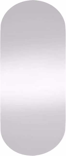 Berkfield Home Oval Glass Wall Mirror in Silver, W: 45 cm, H: 100 cm