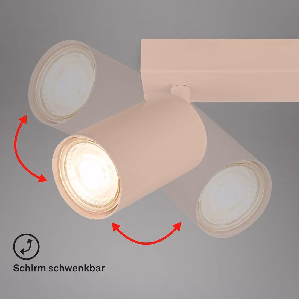 Briloner Beige Adjustable 2-Light Ceiling Spot Light for GU10 Bulbs – 2