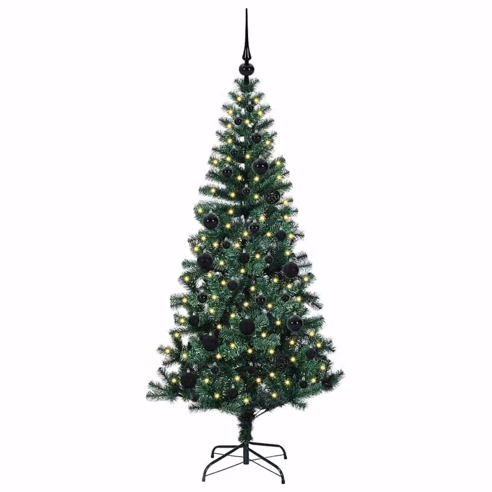 Berkfield Home Pre-lit Artificial Christmas Tree, Green, Height: 150 cm – 3