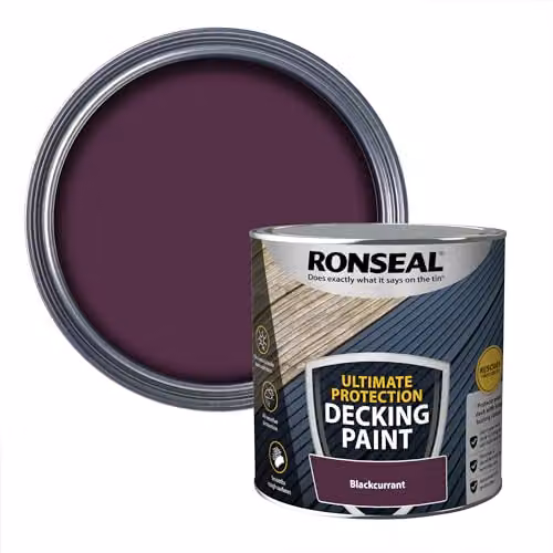 Ronseal Ultimate Decking Paint in Blackcurrant Purple, 2.5 l
