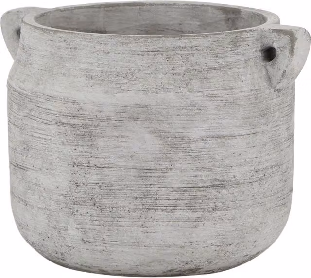 KDMK Athena Stone Hydria Faux Flower Vase in White