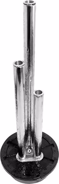 Primrose Fire & Water Stainless Steel Feature with Three Polished Tubes, Metallic Silver, Height: 135 cm – 1
