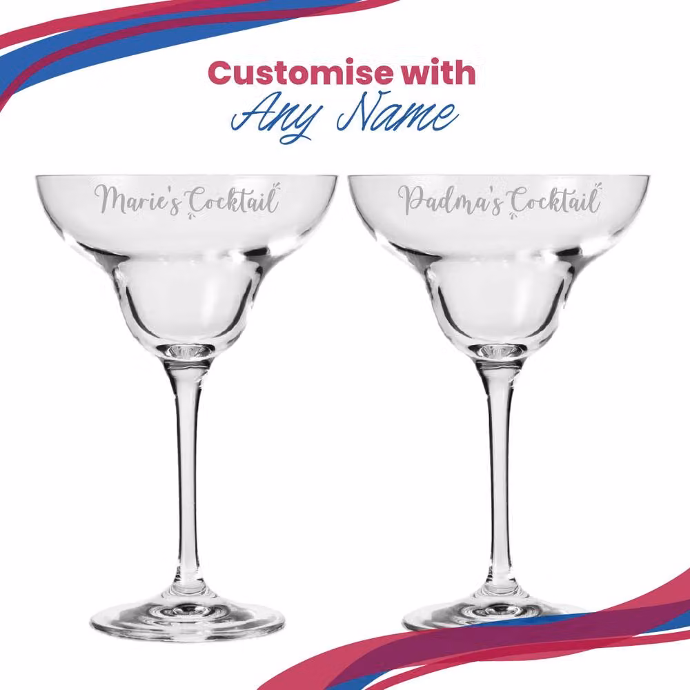 Uniqueful Personalised Infinity Margarita Cocktail Glass in Transparent Glass – 4