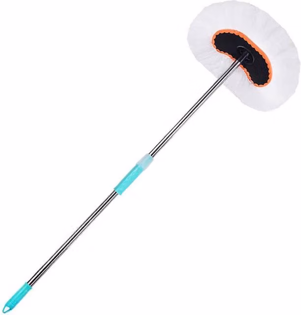 KORVIXA Car Cleaning Soft Mop Wash Kit with Telescopic Handle and Microfibre Head in Black