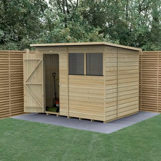 Beckwood Forest Green Pent Shed with Floor, Lock and Window