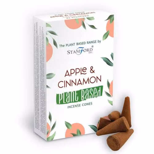 Ancient Wisdom Apple and Cinnamon Plant Based Incense Cones, 6 Pack