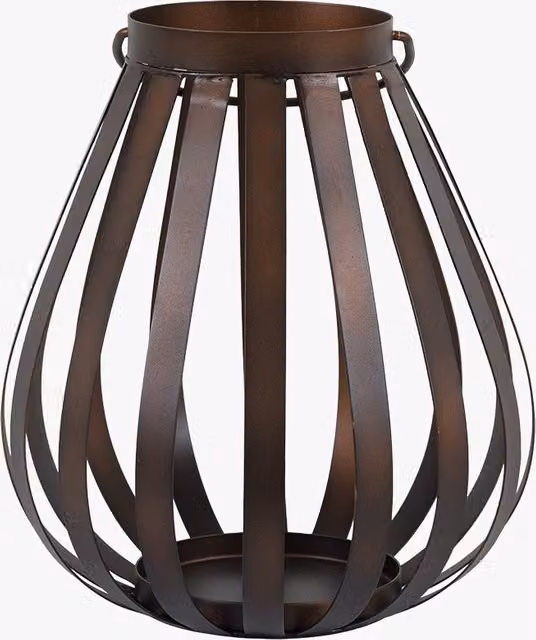 Perch & Parrow Clarus Metal Bulb Lantern in Brown