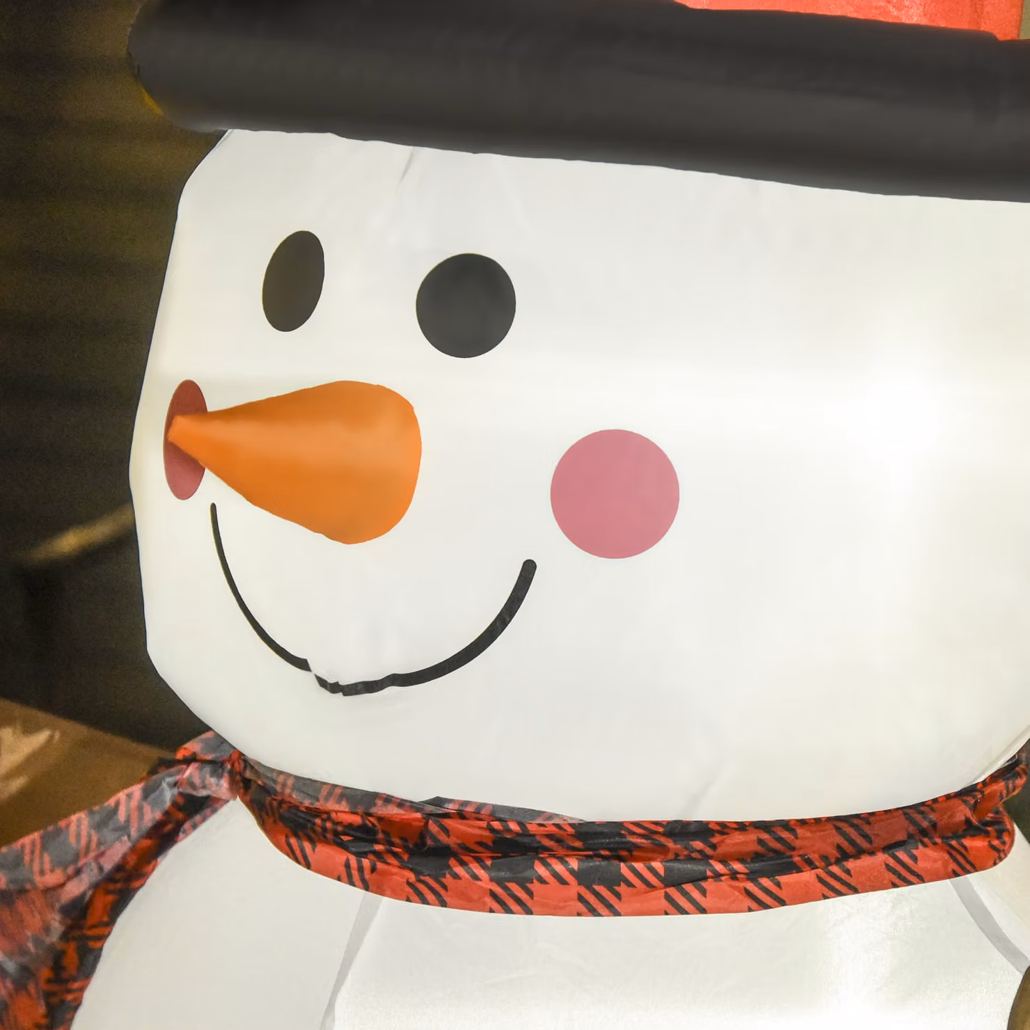 HOMCOM Inflatable White Snowman Christmas Decoration with LED Lights, Height: 182 cm – 6